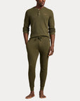 Long-Sleeve Henley Sleep Top i grønn stylet antrekk, overdel fra Polo Ralph Lauren hos Image Mandal