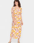 Saint Tropez Eiko lang kjole med blomsterprint – helfigur på modell