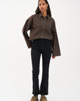 Ivy Copenhagen Johanna Kick Flare jeans – helfigur forfra på modell