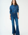 Ivy Copenhagen Ann Charlotte Earth jeans – helfigur forfra på modell