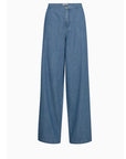 Ivy Queen Chambray Pant i denim blå bakfra, bukse fra Ivy Copenhagen hos Image Mandal