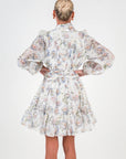 Vanity print kjole i Hvit, kjole fra Golightly hos Image Mandal