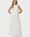 Ansol Emb Top i offwhite stylet antrekk, topp fra Neo Noir hos Image Mandal