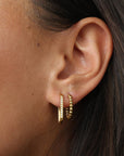Hildur - Bubble Hoop Earrings Stainless Steel bakfra, tilbehør fra Timi Of Sweden hos Image Mandal