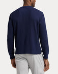 L/s Henley-Sleep-Top i navy, overdeler fra Polo Ralph Lauren, stylet – Image Mandal