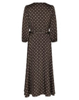 Malinga Dot Dress i dark brown, kjole fra Neo Noir, bakfra – Image Mandal