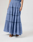 felicia voile skirt blå