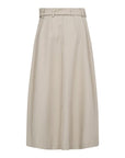 Lunacc Belt Pleat Skirt i taupe sett fra siden, skjørt fra Co'couture hos Image Mandal