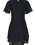 Cirkle S Voile Dress i marineblå bakfra, kjole fra Neo Noir hos Image Mandal