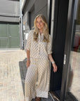 Camile Print Blouse i creme, bluse fra Neo Noir – Image Mandal
