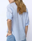 Felinecc Ss Shirt i pale blå nærbilde av detaljer, skjorte fra Co'couture hos Image Mandal