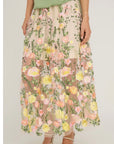 Fuschia Skirt i sand/yellow nærbilde av detaljer, skjørt fra A-view hos Image Mandal