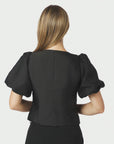 Anela Mandarin Dull Satin Blouse