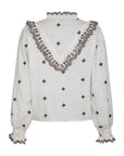 Degas Dot Blouse i offwhite sett fra siden, skjorte fra Neo Noir hos Image Mandal