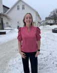 Roella Heavy Sateen Blouse ekstra vinkel, skjorte fra Neo Noir hos Image Mandal