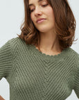 Carla M Knit i grønn bakfra, genser fra MBYM hos Image Mandal