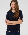 Milasz Contrast Stripe Ss Pullover