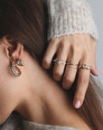 Azia - Crystal Stud Earrings Stainless Steel