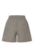 Meris M Shorts i brun nærbilde av detaljer, shorts fra MBYM hos Image Mandal