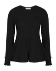 Wallina Peplum Knit Blouse