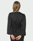 Pascal Drapy Satin Blouse