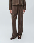 Daniello Pant i brun i polyester, bukse fra MBYM hos Image Mandal