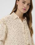 Pierrasz Shirt i creme sort mini dots stylet antrekk, skjorte fra Saint Tropez hos Image Mandal