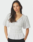 Sapura Mini Dot Blouse stylet antrekk, bluse fra Neo Noir hos Image Mandal