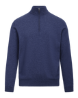 Sairus Halfzip i mid blå i ull, genser fra Urban Pioneers hos Image Mandal