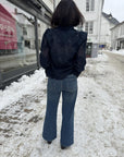Ivy Medina Cropped Jeans Wash Turin i blå detaljbilde, bukse fra Ivy Copenhagen hos Image Mandal