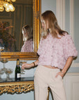 Aisa Flower Blouse i rose stylet antrekk, skjorte fra Neo Noir hos Image Mandal