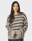 Roeme Fluffy Stripe Knit