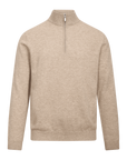 Sairus Halfzip i light sand i ull, genser fra Urban Pioneers hos Image Mandal