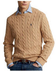 Long-Sleeve Driver Crewneck Pullover i blå ekstra vinkel, genser fra Polo Ralph Lauren hos Image Mandal