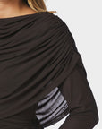 Lottuna Drapy Mesh Blouse