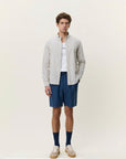 Cotton Linen Shirt i dark sand bakfra, skjorte fra Les Deux hos Image Mandal