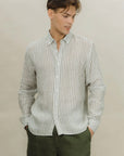 Renato Ls Shirt i Olive, skjorte fra Urban Pioneers hos Image Mandal