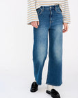 Ivy Medina Cropped Jeans Wash Turin i blå bakfra, bukse fra Ivy Copenhagen hos Image Mandal