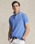 Basic Mesh Ssl Knit i blå på modell, piké fra Polo Ralph Lauren hos Image Mandal