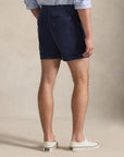 Woven-Shorts i marineblå nærbilde av detaljer, shorts fra Polo Ralph Lauren hos Image Mandal