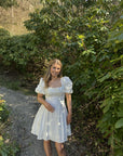 Muse Kjole i hvit i bomull, kjole fra Golightly hos Image Mandal