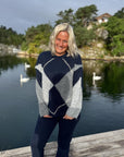 Inga Check Fluff Knit Blouse