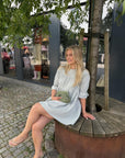 Indiana Dress i Olive Green Checked, kjole fra Once Untold hos Image Mandal