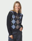Julina Check Knit Blouse