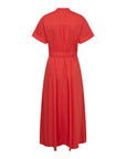 Elaracc Wrap Ss Dress i flame bakfra, kjole fra Co'couture hos Image Mandal