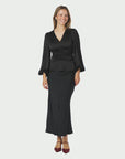 Pascal Drapy Satin Blouse