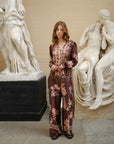 Massima Botanical Border Blouse i Black, skjorte fra Neo Noir hos Image Mandal