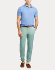Basic Mesh Ssl Knit i blå detaljbilde, piké fra Polo Ralph Lauren hos Image Mandal