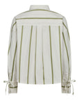Idiecc Stripe Shirt i offwhite grønn sett fra siden, skjorte fra Co'couture hos Image Mandal