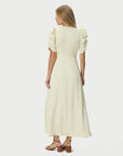 Benuti Solid Dress i light gul sett fra siden, kjole fra Neo Noir hos Image Mandal